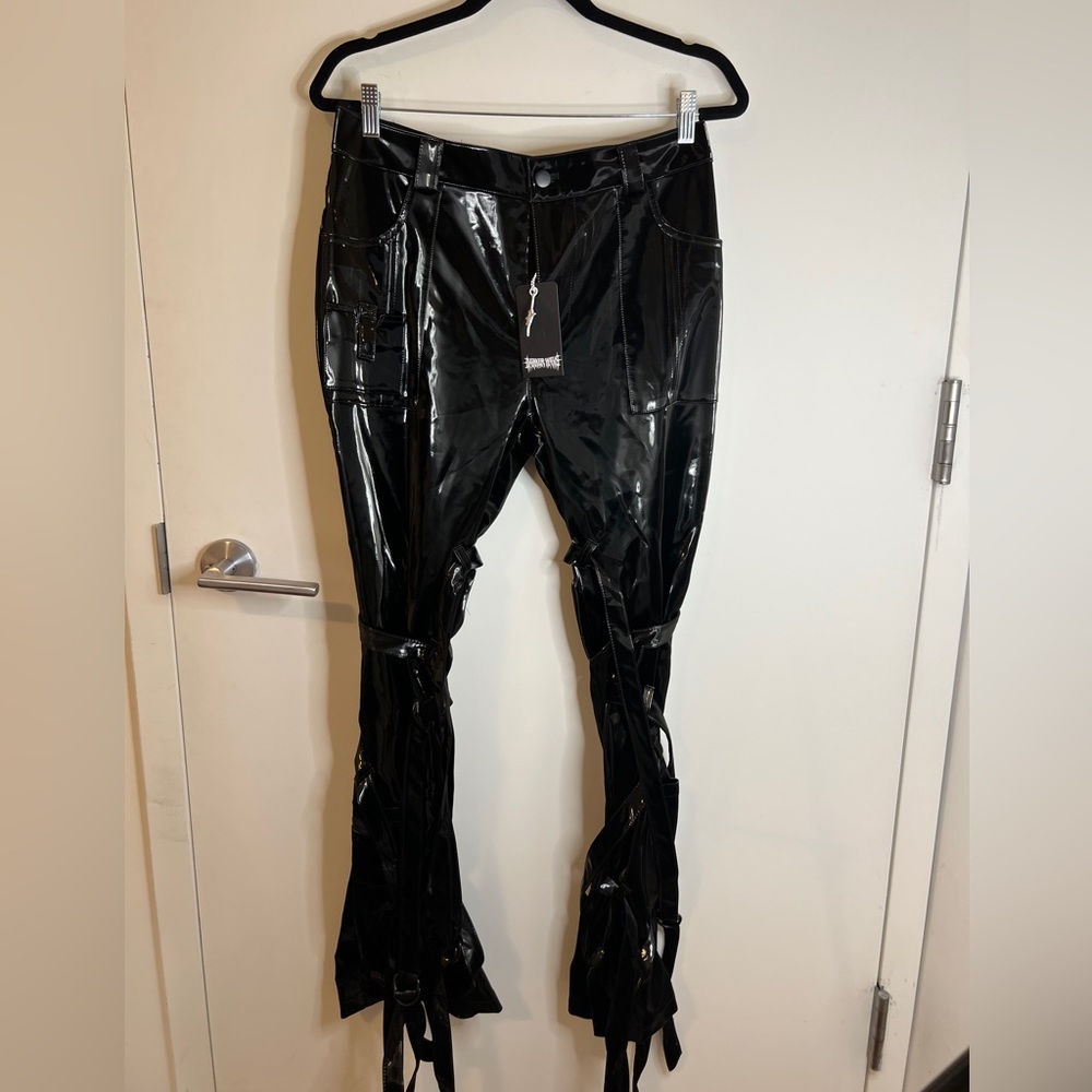 BNWT Dolls Kill Vinyl Bondage Pants